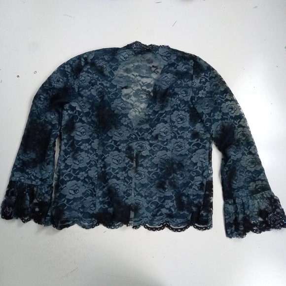 Anyhea Crawford vintage lace shirt jacket 16 - Picture 10 of 11